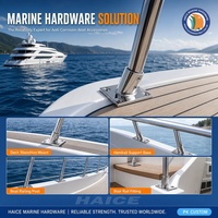 Base rectangulaire marine en acier inoxydable 316, diamètre extérieur 60 degrés Raccord de main courante pour tube de 1 pouce, accessoires de quincaillerie pour yachts et bateaux, OEM