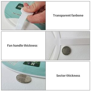 Éventail rond portable en plastique personnalisé avec logo, promotionnel et abordable, pour la publicité - Product Image 4