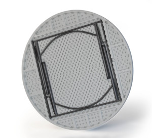 Mesa redonda plegable de plástico de 6-8 asientos, diámetro de 150cm, mesa redonda comercial portátil para interiores, exteriores, eventos, reuniones, bodas, cenas - Product Image 4