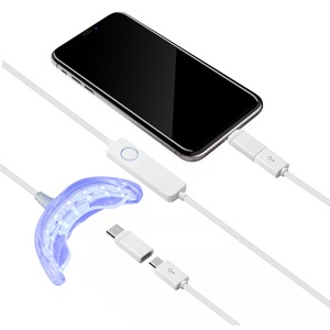 ชุดอุปกรณ์ฟอกสีฟันแบบพกพา 16 LED พร้อมหัวต่ออัจฉริยะสำหรับ Iphone/Android/USB เพื่อฟันที่ขาวขึ้น - Product Image 6