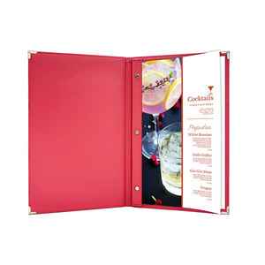 Menu de restaurant en gros à couverture rigide, porte-menu double page à spirale, couverture de menu de restaurant - Product Image 1