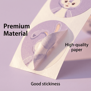 Pegatinas Redondas de Dibujos Animados, Resistentes al Agua, con Adhesivo Fuerte, Estampado Dorado, Logotipo Personalizado, Pegatinas Artesanales - Product Image 4