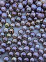 Perles d'eau douce naturelles en vrac Edwin, 13-15 mm, couleur rose-violet vibrante, presque rondes, pour la fabrication de bijoux, Edison