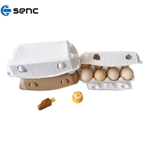 Boîte à œufs en carton <span class=keywords><strong>de</strong></span> pulpe biodégradable, couleur jaune personnalisée, lot <span class=keywords><strong>de</strong></span> 8, pour l'emballage <span class=keywords><strong>de</strong></span> supermarchés et <span class=keywords><strong>de</strong></span> fermes biologiques - Product Image 3