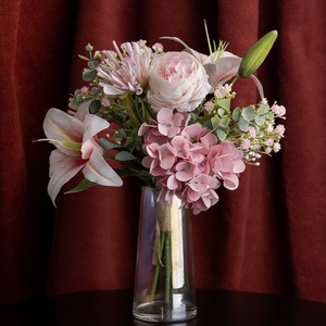 Nuovo <span class=keywords><strong>Bouquet</strong></span> da sposa di nuovo Design di 37cm di loto ortensia di loto di ninfea - Product Image 4