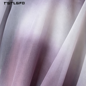 Abaya con Capucha Degradado Ombre para Mujer, Azul Gris Lavanda, con Flecos, Manga Larga, Modesta, Musulmana, Casual, Kimono Maxi - Product Image 6