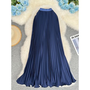Jupe plissée Annshine style <span class=keywords><strong>euro</strong></span>-américain, coupe évasée, classique et polyvalente, taille haute, amincissante, ligne A, longueur midi - Product Image 6