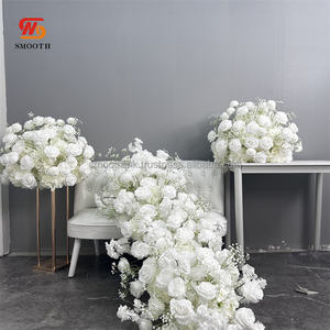 Decoración Floral para Escenario de Boda, Camino de Flores Blancas para Escaleras, Centro de Mesa Floral para Decoración - Product Image 6
