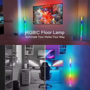 Lámpara de Pie LED de Esquina Moderna con Cambio de Colores RGBW, Control Remoto USB, Sincronización de Música, Iluminación Ambiental - Product Image 3