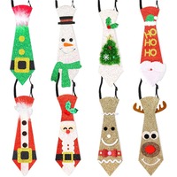 Pafu Weihnachts feier Weihnachts kostüm Weihnachts krawatte Lustige Feiertags hals Neuheit Rentier Schneemann Elf Weihnachts krawatte