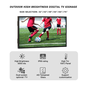 ผู้ผลิตโทรทัศน์ LED ขนาด 75 นิ้ว 4K สมาร์ททีวี 65 32 55 จอ LCD กันน้ำสำหรับภายนอกอาคาร - Product Image 3