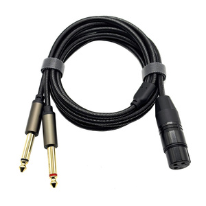 Cable divisor Y <span class=keywords><strong>de</strong></span> 3 pines XLR hembra <span class=keywords><strong>a</strong></span> doble <span class=keywords><strong>de</strong></span> 1/4 pulgadas, XLR hembra <span class=keywords><strong>a</strong></span> doble 6,35mm <span class=keywords><strong>Mono</strong></span> TS enchufe Mic Cable Adaptador <span class=keywords><strong>convertidor</strong></span> <span class=keywords><strong>de</strong></span> <span class=keywords><strong>Audio</strong></span> - Product Image 2