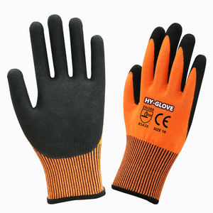 Nouveau design Guantes Anti Corte antidérapant et résistant à l'huile Sandy Nitrile Palm Coated HPPE Cut Level D Gloves - Product Image 1