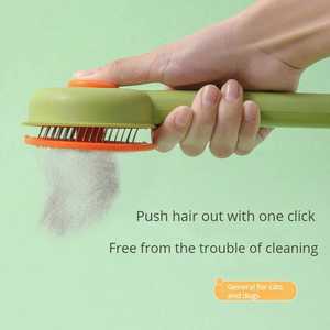 Cepillo de pelo para perros y gatos autolimpiante, limpiador de peine para masajear el cuidado de la pelusa, elimina la capa interna de piel suelta - Product Image 5