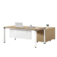 Bureaux de direction en forme de L, ensemble de meubles de bureau pour patron, bureau de direction