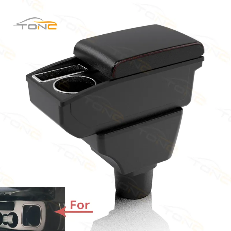 TONC Factory direct new shape car armrest box storage box center console elbow rest plastic universal armrest for Ford Figo