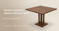 Table de repas compacte chic en bois massif, minimaliste, de haute qualité, avec plateau lisse et plat, petit meuble de repas avec rangement