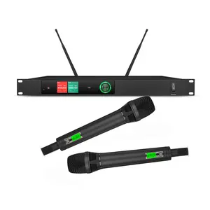 ระบบไมโครโฟนความถี่สูงพิเศษไร้สายมาพร้อมกับไมโครโฟนมือถือสำหรับการโฮสต์งานแต่งงานบนเวทีระดับมืออาชีพ - Product Image 1