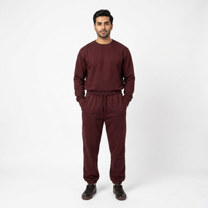 Top Selling Men's 100% Cotton Fleece <b>Jogger</b> Sportswear <b>Slim</b> Fitted Chenille Lace Decoration Casual Outdoor Running Pants - Product Image 1