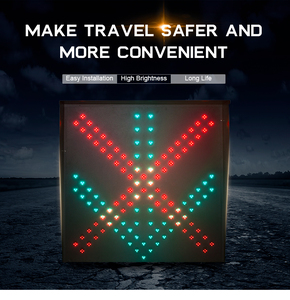 Feu de signalisation 2 en 1 avec croix rouge et flèche verte de 1000 mm - Product Image 3