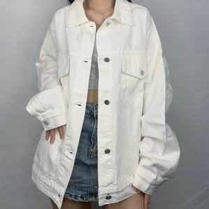 Veste en jean pour femme 2025 – Manteau en denim délavé boutonné, tendance et mignon - Product Image 3