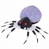 Ballon d'exercice gonflable Waterhan FCT4K300 Black Spider en PVC, pour extérieur, toutes saisons, décoration de vacances, 50 cm, capacité 20 kg+, emballage