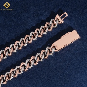 Women's White Rose Gold Plated 18K Solid Gold Moissanite <b>Statement</b> <b>Necklace</b> Baguette Cut GRA Certified Luxury Geometric Design - Product Image 3