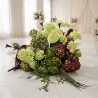 SY-Wine Lily Caramel Burnt Autumn Deep Pink Red Retro Vintage Pink Red Centerpiece Bunga Daisy Penghias Lorong Bunga Amaranthus