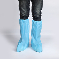 Surchaussures jetables en CPE, longueur genou, avec manchette élastique, imperméables et antidérapantes, pour le travail vétérinaire, l'élevage et l'agriculture