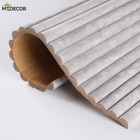 Panneau MDF flexible à lamelles, panneau mural cannelé, revêtement décoratif moderne pour l'intérieur, pour surface incurvée, enveloppement de colonne