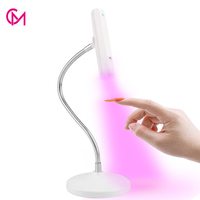 Lampe à ongles UV LED portable 2-en-1 pour séchage rapide du gel, mini lampe à ongles rechargeable avec support