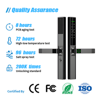 Serrure intelligente de sécurité Vertexis IP65 étanche ultra-mince en aluminium TTlock, déverrouillage par empreinte digitale, sans clé, multi-portes, Cloud, application Tuya