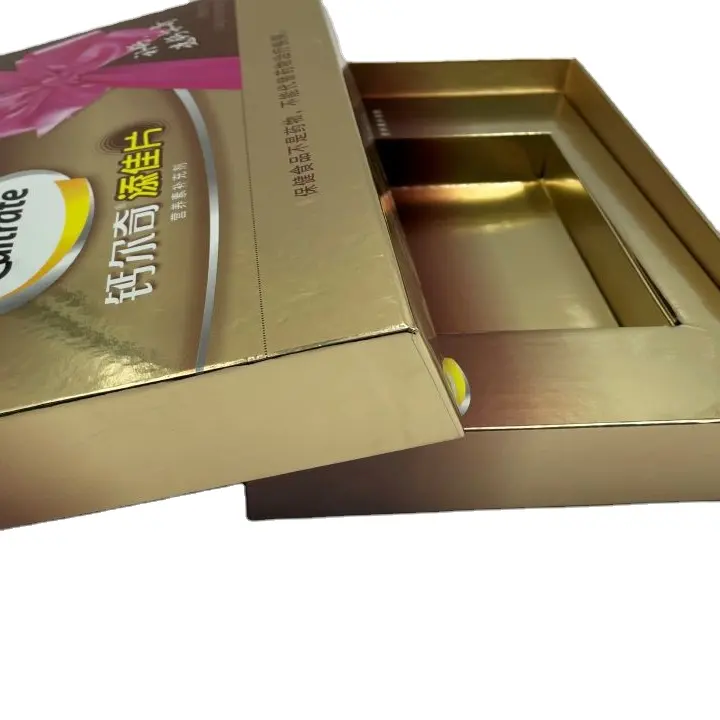핫 세일 전문 판지 사용자 정의 UV 종이 상자 럭셔리 디자인 엄밀한 칼슘 태블릿 선물 상자