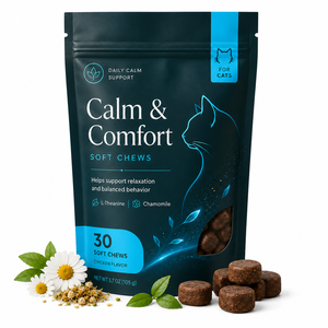Friandises relaxantes en vrac pour chats, pour le soulagement du stress en intérieur, complément alimentaire pour la santé comportementale féline avec tryptophane et vitamine <span class=keywords><strong>B1</strong></span>, sous forme de bouchées molles - Product Image 1
