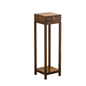Soporte de Madera Maciza Estilo Chino para Plantas con Cajón, Estante para Macetas de Interior, Mueble de Almacenamiento para Sala de Estar - Product Image 5