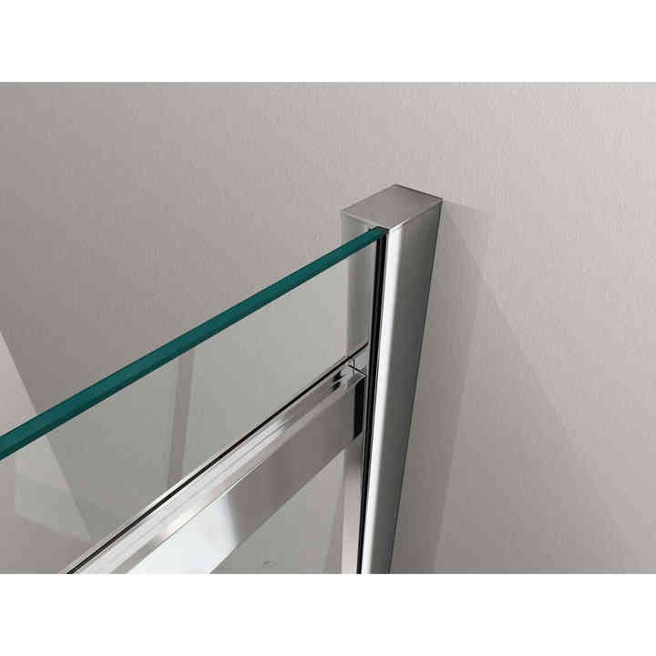 Shower box 8 MM with 2 sides fixed lateral wall + reversible sliding door height 190 cm 90x150