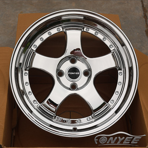 ล้อแม็กซ์ Fonyee สำหรับ SSR Chrome <span class=keywords><strong>5</strong></span> ก้าน <span class=keywords><strong>5</strong></span> รู ขนาด <span class=keywords><strong>14</strong></span> 15 17 18 นิ้ว 4x100/114.3 5x100/114.3/120 สำหรับรถยนต์ - Product Image 4