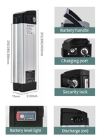 Batterie pour vélo électrique Silver Fish Lithium Ion 36V 48V 10ah 13ah 15ah 20ah pour moteur 750W 48v Ebike batterie vélo électrique