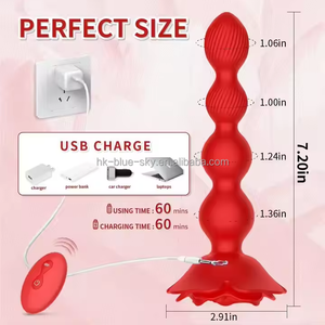 Nieuwe Rose Anal Plug Multi Frequency Vibratie Masturbatie Massager Draadloze Afstandsbediening Volwassen Seksproducten - Product Image 3