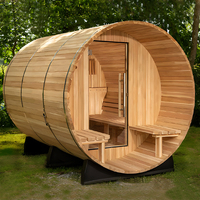 Fácil Instalación, Bañeras de Hidromasaje al Aire Libre con Ventanas Panorámicas para 4-6 Personas, Saunas