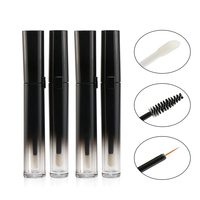 10ml Stock Maquillage En Aluminium Cils Sérum Bouteille Eyeliner Conteneur Brillant À Lèvres Emballage Personnalisé Brillant À Lèvres Tubes Avec Brosse