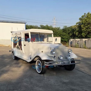 High Quality White Classic Funeral Hearse Supplier/Funeral Chariot Electric Vehicle Classic Hearse Car - Product Image 5