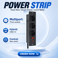 Prises de courant encastrées pour meubles de table avec 3 prises EU pour canapé avec ports USB A+C