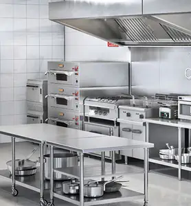 4 Meter Kap Met 4 Ventilator Restaurant Fornuis Keuken Afzuigkap Filter Met Motor Commerciële RVS Keuken Afzuigkap