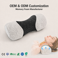 Oreiller de massage cervical en mousse à mémoire de forme en U personnalisé pour soulager les douleurs cervicales et corriger la posture, avec housse amovible