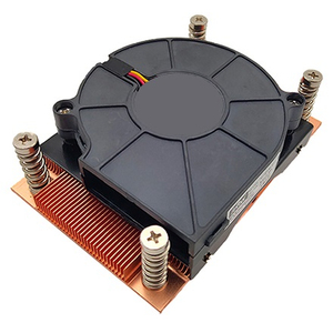Cấu hình thấp <span class=keywords><strong>1U</strong></span> Đồng CPU Cooler với skiving vây tản nhiệt và 4pin PWM <span class=keywords><strong>fan</strong></span> đối với AMD AM4 Ryzen 5 5600x 3600 máy chủ làm mát không khí - Product Image 1