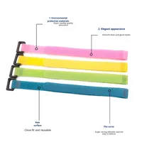 Sangle de bagage en polyester et nylon avec boucle auto-agrippante double face et boucle inversée pour rangement