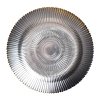 Assiettes de présentation 13 pouces brillantes à petit rebord, électroplaquées violet et bleu, pour événements et fêtes – Vente directe fabricant