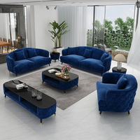 Salon Turc sur Mesure Tissu de Luxe Vintage Ensemble de Canapés Mobilier pour Villa Modulable avec Boutons Touffetés Canapé Moderne