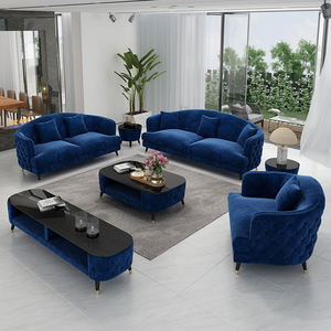 Set di Divani di Lusso in Tessuto <span class=keywords><strong>Turco</strong></span> Vintage, Mobili per Villa, <span class=keywords><strong>Divano</strong></span> Componibile Modulare con Bottoni Trapuntati, Moderno <span class=keywords><strong>Divano</strong></span> per Soggiorno - Product Image 2